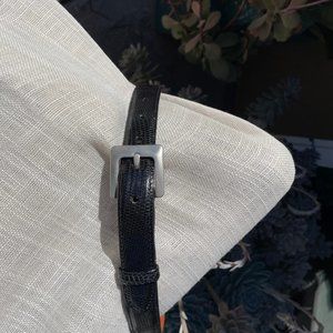 Coach Black Genuine Lizard 29" first hole SM Belt